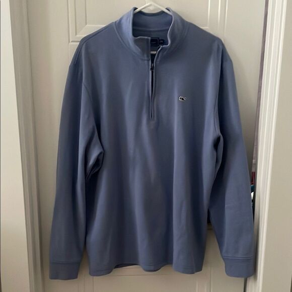 Vineyard Vines Blue Zip Up Sweater Classic Style - Picture 1 of 5